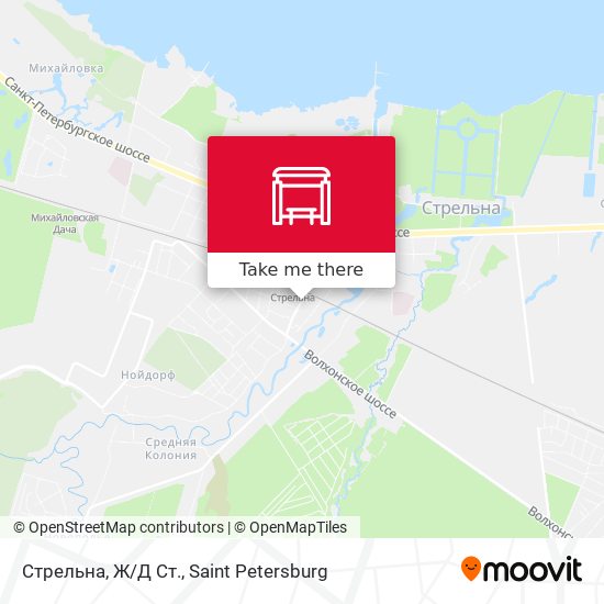 Стрельна, Ж/Д Ст. map