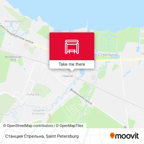 Станция Стрельна map