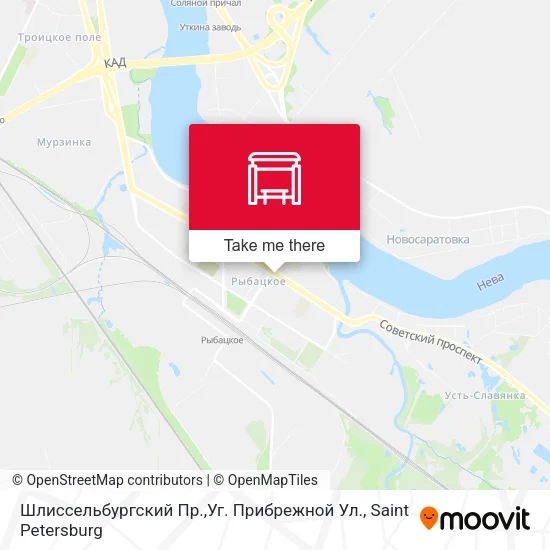 Шлиссельбургский Пр.,Уг. Прибрежной Ул. map