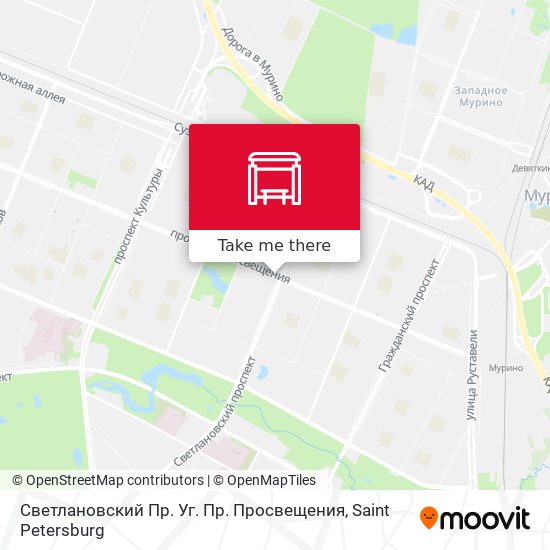 Светлановский Пр. Уг. Пр. Просвещения map