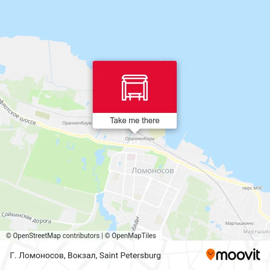 Г. Ломоносов, Вокзал map
