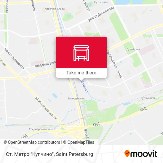 Ст. Метро "Купчино" map