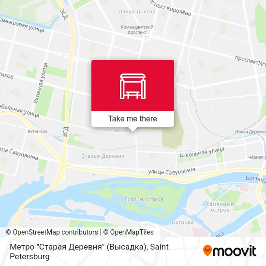 Метро "Старая Деревня" (Высадка) map