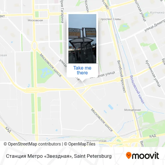Станция Метро «Звездная» map