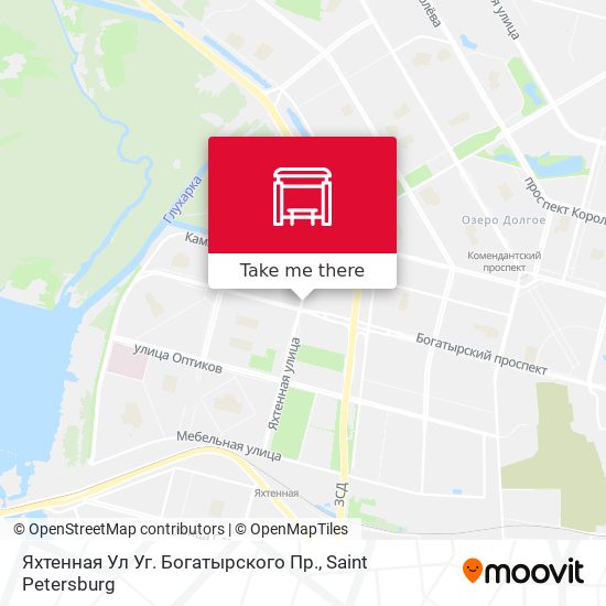 Яхтенная Ул Уг. Богатырского Пр. map