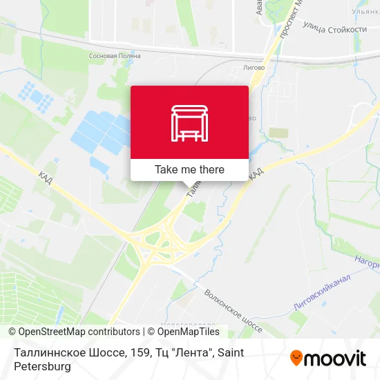 Таллиннское Шоссе, 159, Тц "Лента" map