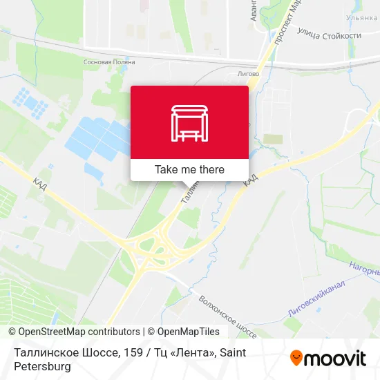 Таллинское Шоссе, 159 / Тц «Лента» map