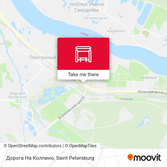 Дорога На Колпино map
