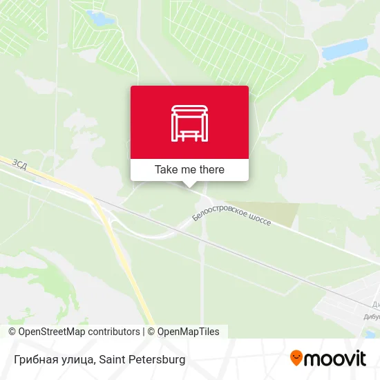 Грибная улица map