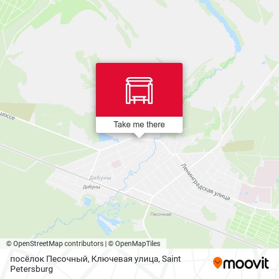 посёлок Песочный, Ключевая улица map