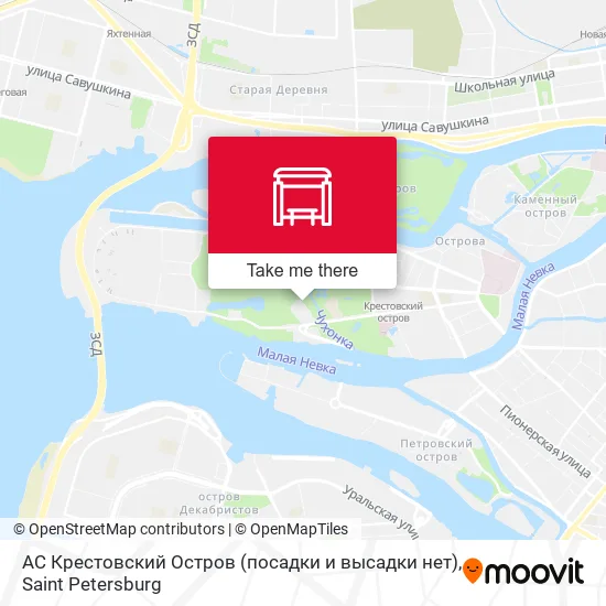 АС Крестовский Остров (посадки и высадки нет) map