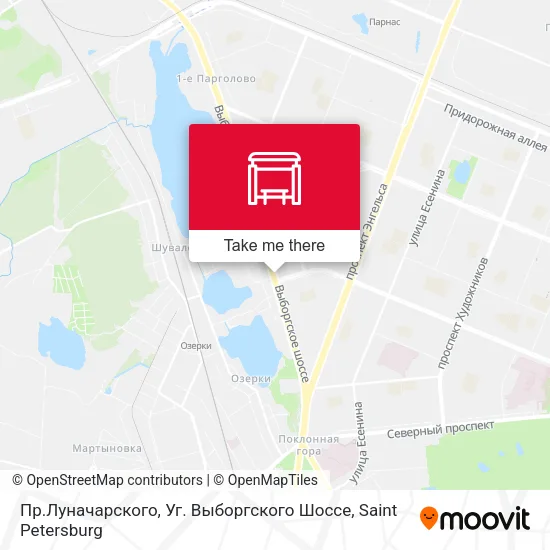 Пр.Луначарского, Уг. Выборгского Шоссе map