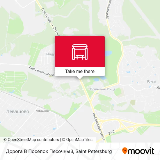 Дорога В Посёлок Песочный map