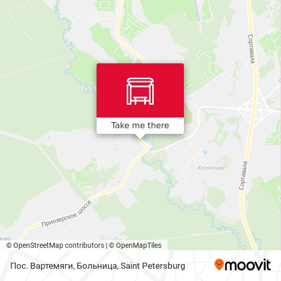 Пос. Вартемяги,  Больница map