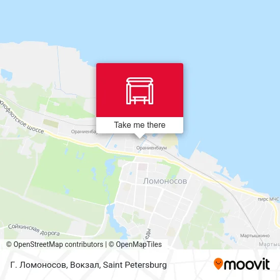 Г. Ломоносов, Вокзал map