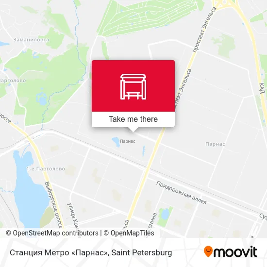 Станция Метро «Парнас» map