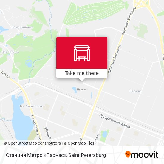 Станция Метро «Парнас» map