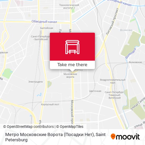 Метро Московские Ворота (Посадки Нет) map