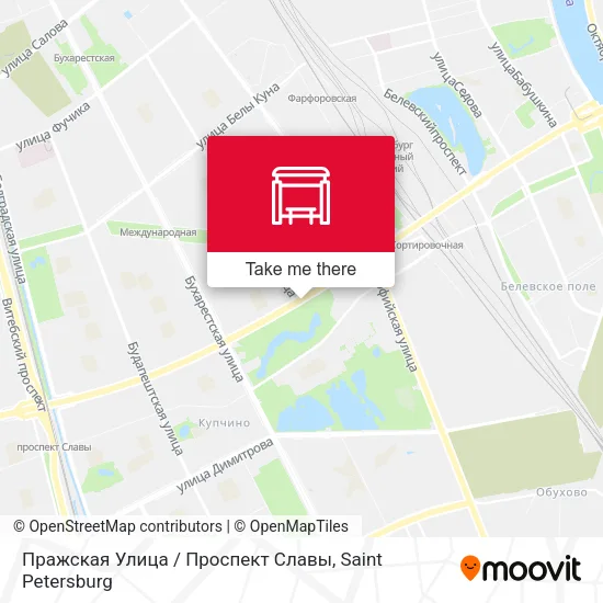 Пражская Улица / Проспект Славы map