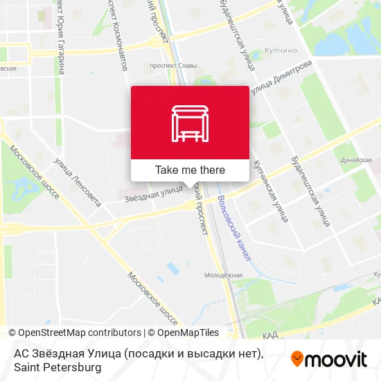АС Звёздная Улица (посадки и высадки нет) map