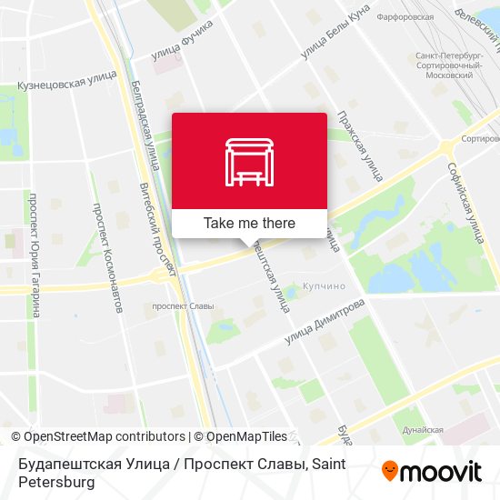 Будапештская Улица / Проспект Славы map