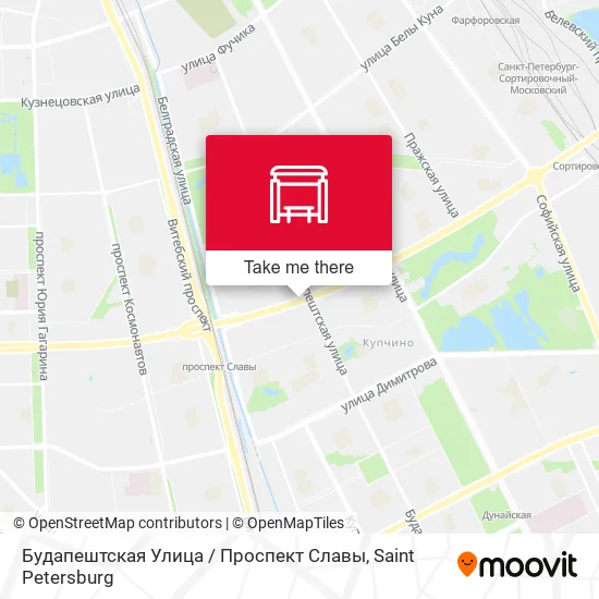 Будапештская Улица / Проспект Славы map