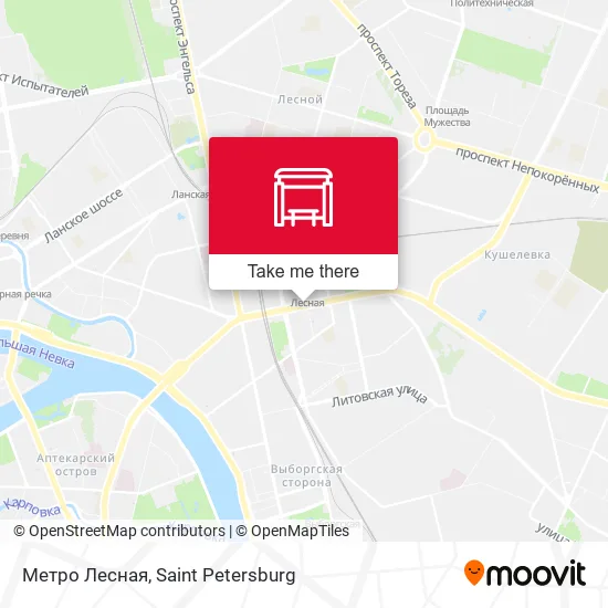 Метро Лесная map