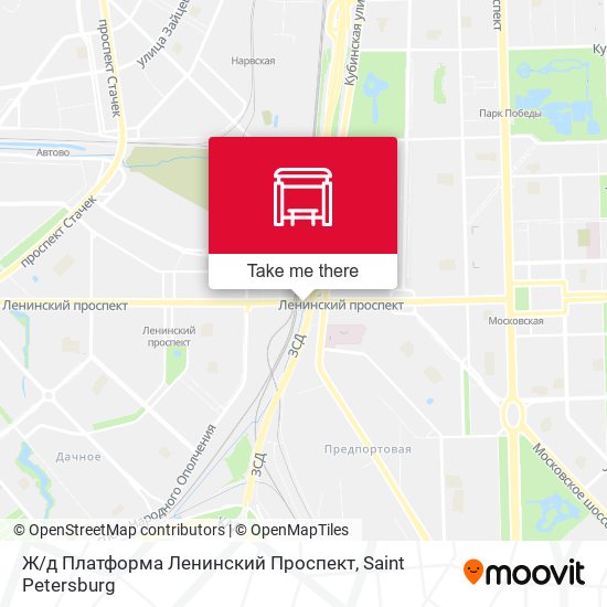 Ж / д Платформа Ленинский Проспект map