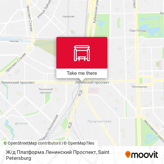 Ж / д Платформа Ленинский Проспект map