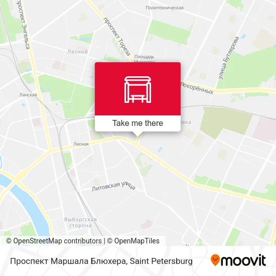 Проспект Маршала Блюхера map
