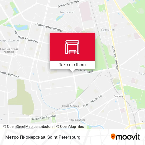 Метро Пионерская map