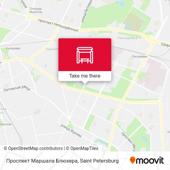 Проспект Маршала Блюхера map