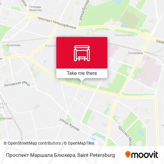 Проспект Маршала Блюхера map