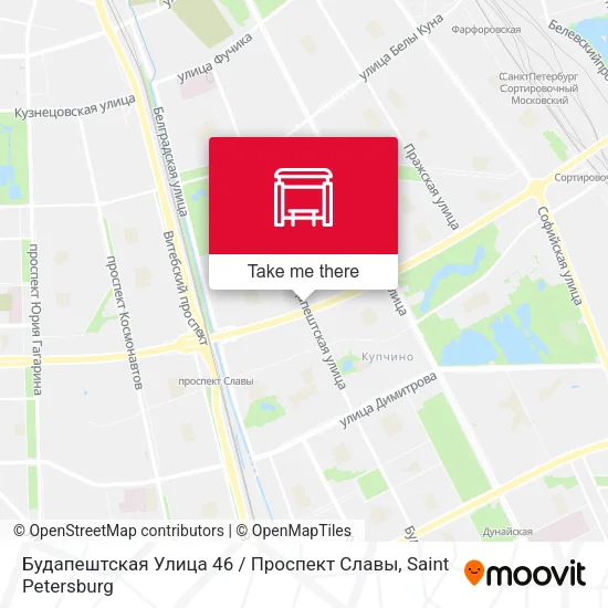 Будапештская Улица 46 / Проспект Славы map