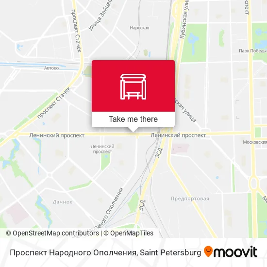 Проспект Народного Ополчения map