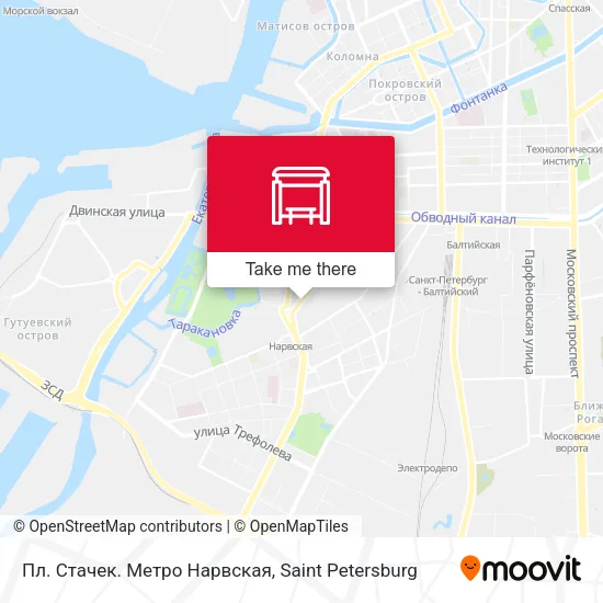 Пл. Стачек. Метро Нарвская map
