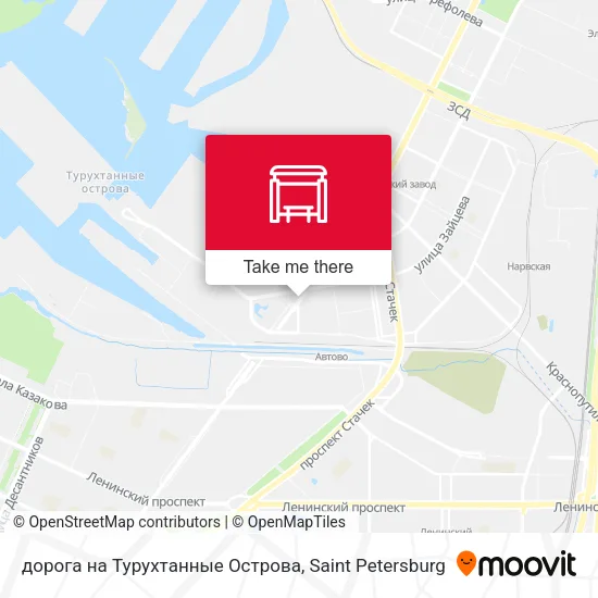 дорога на Турухтанные Острова map