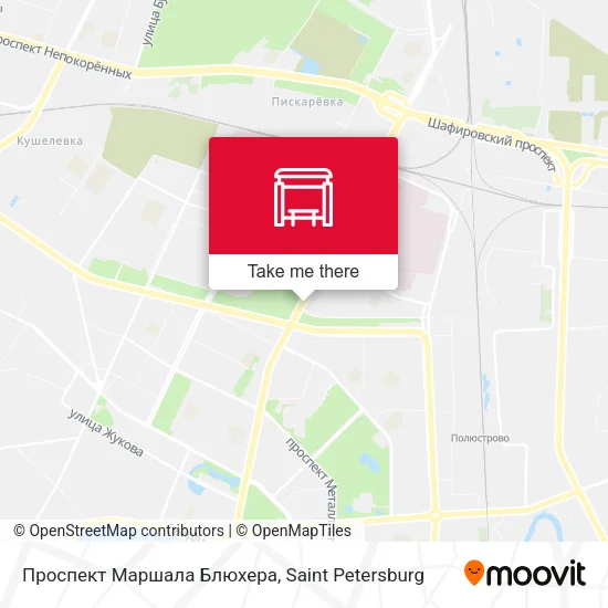 Проспект Маршала Блюхера map