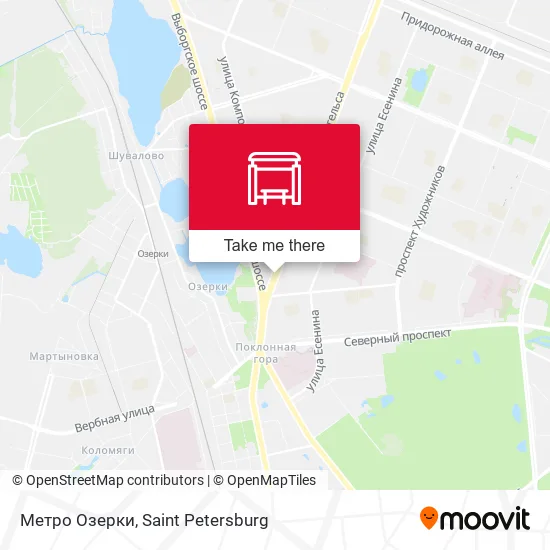 Метро Озерки map