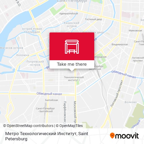 Метро Технологический Институт map