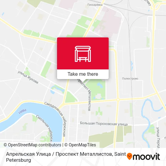 Апрельская Улица / Проспект Металлистов map