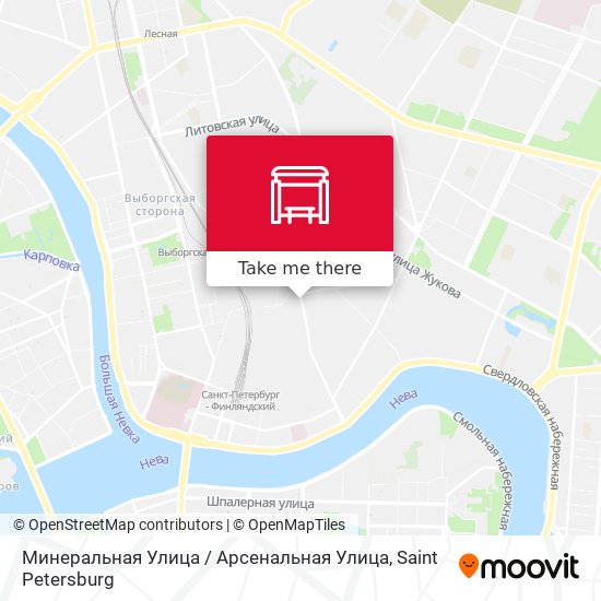 Минеральная Улица / Арсенальная Улица map