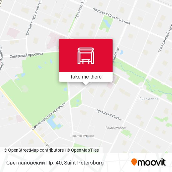 Светлановский Пр. 40 map