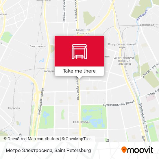 Метро Электросила map