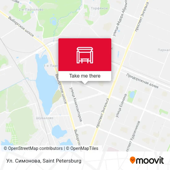 Ул. Симонова map