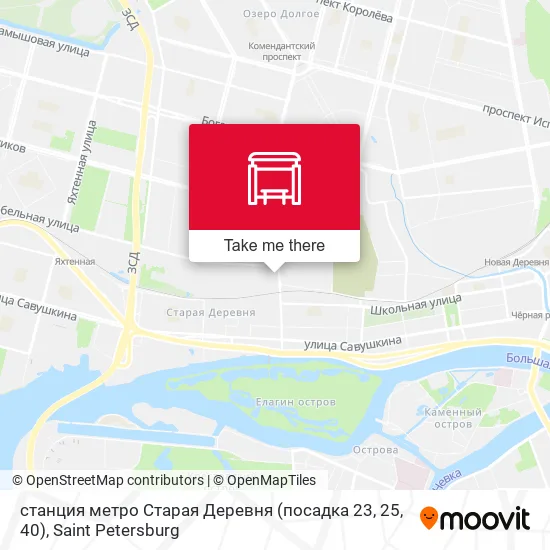 станция метро Старая Деревня (посадка 23, 25, 40) map