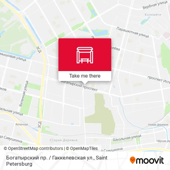 Богатырский пр. / Гаккелевская ул. map