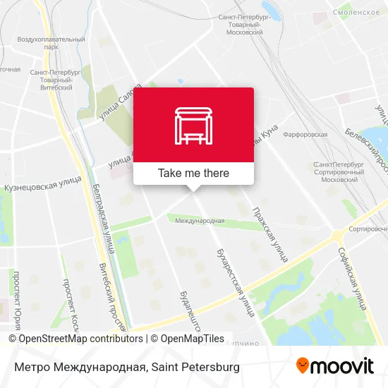 Метро Международная map