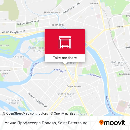 Улица Профессора Попова map