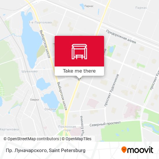 Пр. Луначарского map